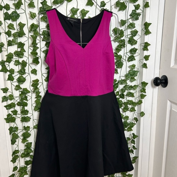 INC International Concepts Pink A-Line V-Neck Mini Dress - Picture 2 of 4